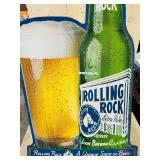 Plastic Rolling Rock Beer Sign