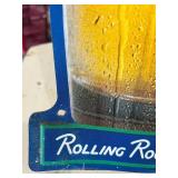 Plastic Rolling Rock Beer Sign