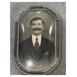 Vintage Portrait Print with Convex Glass