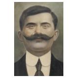 Vintage Portrait Print with Convex Glass