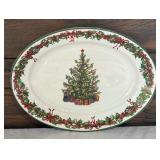 Two Traditions Holiday Celebrations Serving Platters by Christoper Radko