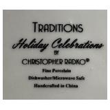 Two Traditions Holiday Celebrations Serving Platters by Christoper Radko