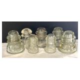 Variety of Vintage Glass Insulators