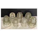 Variety of Vintage Glass Insulators