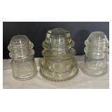 Variety of Vintage Glass Insulators