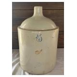 5 Gallon Red Wing Stoneware Jug with Handle, 18 Inch Tall Vintage Crock