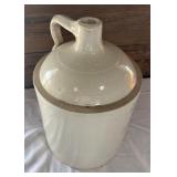 5 Gallon Red Wing Stoneware Jug with Handle, 18 Inch Tall Vintage Crock