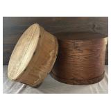 Two Vintage Wooden Shaker Boxes