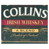 Vintage Michael Collins Irish Whiskey Metal Sign