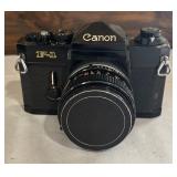 Canon F-1 and A-1 Cameras with Accessories