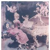 Cherubs Around the Piano Print by Virgilio Tojetti
