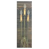 Beautiful Vintage Art Nouveau Style Ornate Triple Bulb Floor Lamp