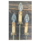 Beautiful Vintage Art Nouveau Style Ornate Triple Bulb Floor Lamp