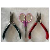 Variety of Jewelry Making / Crafting Pliers and Scissors