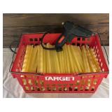 Target Shopping Basket Almost Full of Glue Sticks with Dexter Hysol 2000-HP Glue Gun
