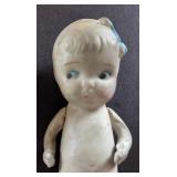 Three Antique Bisque Porcelain Dolls with Jointed Arms