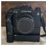 Two Contax RTS Cameras, Minolta Flash Meter III with Tamron, Vivitar and Contax Lenses
