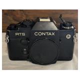Two Contax RTS Cameras, Minolta Flash Meter III with Tamron, Vivitar and Contax Lenses