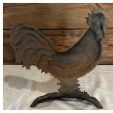 Vintage Cast Iron Rooster Door Stop