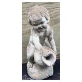Cement Boy with Jug Cement Statue