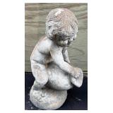 Cement Boy with Jug Cement Statue