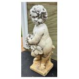 Neoclassical Style Outdoor Cement Cherub Decor