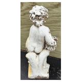 Neoclassical Style Outdoor Cement Cherub Decor