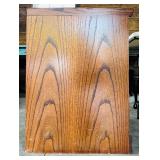 Wood Two-Drawer File Cabinet with Brass Handles