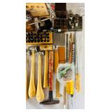 Collection of Jewelry Making and Metalworking Tools with Hammers, Stamps, and Accessories