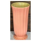 Vintage Ribbed Red Wing Pottery Vase / Red Wing Vase M-1529