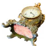 Vintage Ornate Mantel Clock with Cherub