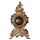 Vintage Ornate Mantel Clock with Cherub