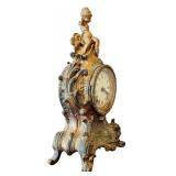 Vintage Ornate Mantel Clock with Cherub