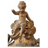 Vintage Ornate Mantel Clock with Cherub