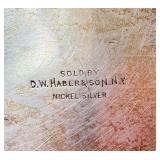 Vintage Three-Tier Nickel Silver Serving Tray by D.W. Haber & Son N.Y., 16.75 Inches Tall