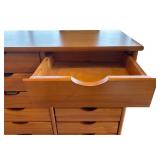 Wooden Multi-Drawer Storage Cabinet with 16 Drawers on Casters
