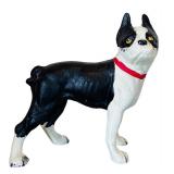 Vintage Cast Iron Boston Terrier Dog Doorstop