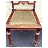 Pair of Vintage Upholstered Wooden Chairs