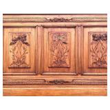 Vintage Wooden Bed Frame with Ornate Carvings