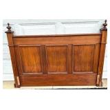 Vintage Wooden Bed Frame with Ornate Carvings