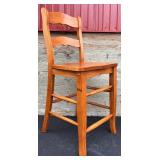 Set of 4 Wooden Counter Height Chairs 24 Inch Seat