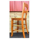 Set of 4 Wooden Counter Height Chairs 24 Inch Seat