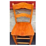 Set of 4 Wooden Counter Height Chairs 24 Inch Seat