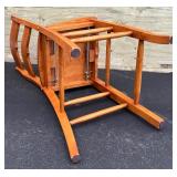 Set of 4 Wooden Counter Height Chairs 24 Inch Seat