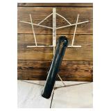Metal Adjustable Music Stand with Leather Carrying Case