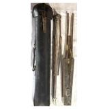 Metal Adjustable Music Stand with Leather Carrying Case