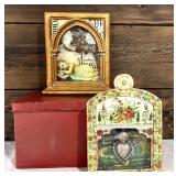 R.M.Kulicke Art Plaques with Rustic Tin Box