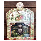 R.M.Kulicke Art Plaques with Rustic Tin Box