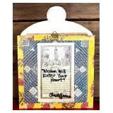 R.M.Kulicke Art Plaques with Rustic Tin Box