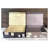 Mixed Decor Lot with Ornate Mirror, Metal Tray, Heart Pendant, and Abbington Park Summer Paris Collector Boxes